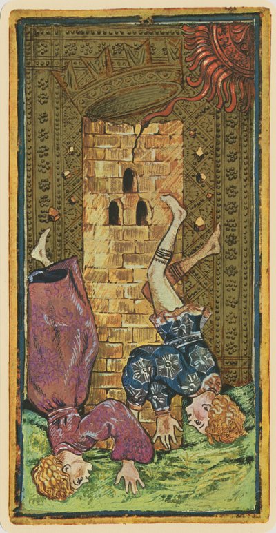 The Tower, Facsimile of a Tarot Card from the 